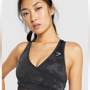 Gymshark Gray Camo Sports Bra